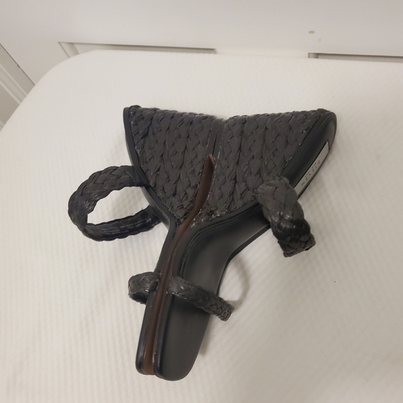 Steven New York "Ardy" Raffia Espadrille Wedge Double Strap Sandals Size 10 - Picture 7 of 14